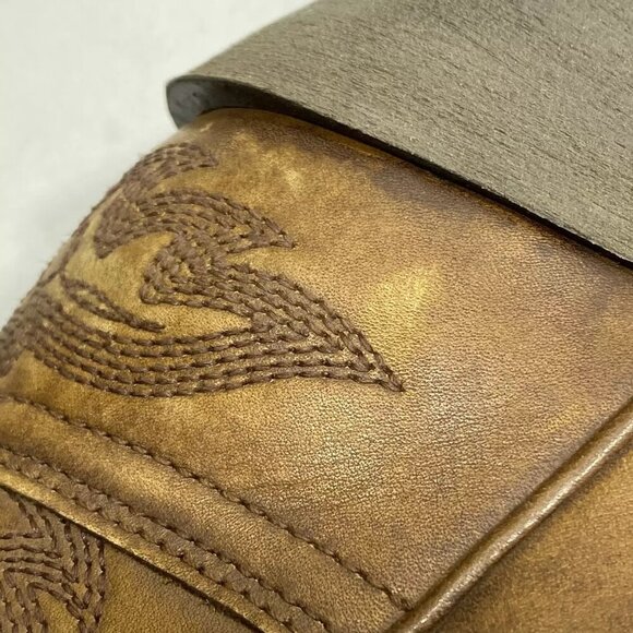 NEW ARIAT Womens Chandler Cowboy Boots Size 7.5C Ankle X-Toe  Mid Heel Brown - Picture 7 of 14